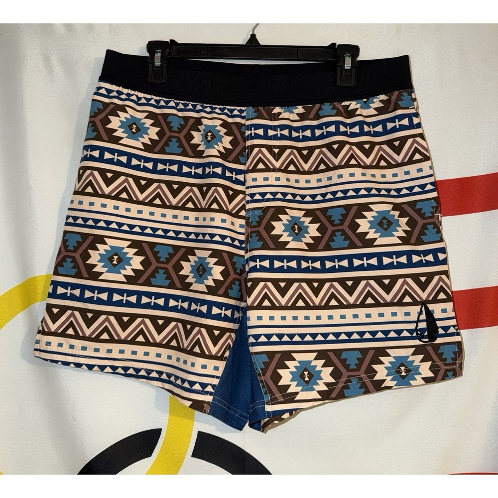 TACHUNTFISH Shorts Mens XL Multicolor Tribal Aztec Running Athletic Gym